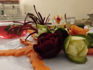 intaglio verdure primo piano
